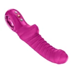 Fun Factory Tiger G-Spot Vibrator -G-pistevibraattori magentanvärisenä valkoisella taustalla